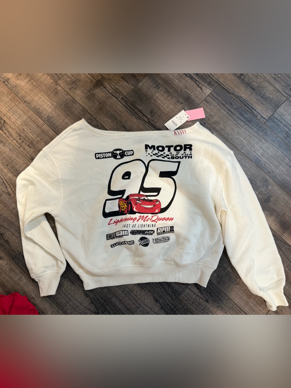 Cars Lightning McQueen White Women’s sweatshirt size small